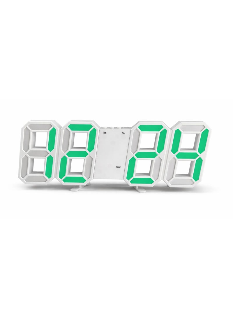 3D LED Digital Wall Clock – Time, Date & Temperature Display with Alarm, Auto Brightness & 12/24H Format - Image 2